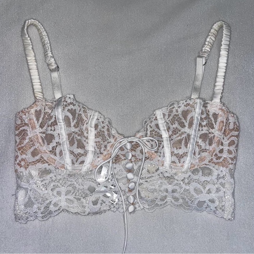 For Love And Lemons Lace Bralette in White